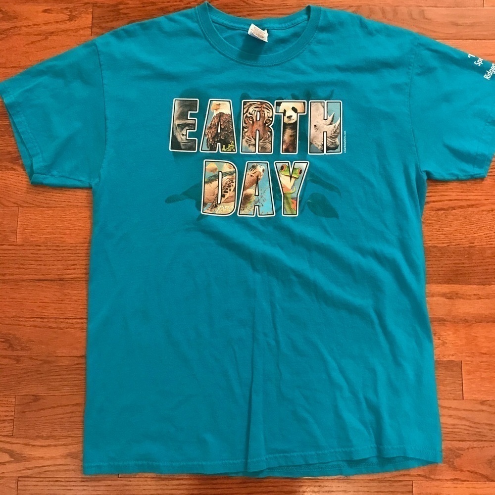 EARTH DAY T-SHIRT BLUE LARGE